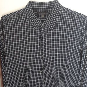 John varvatos blue gingham shirt